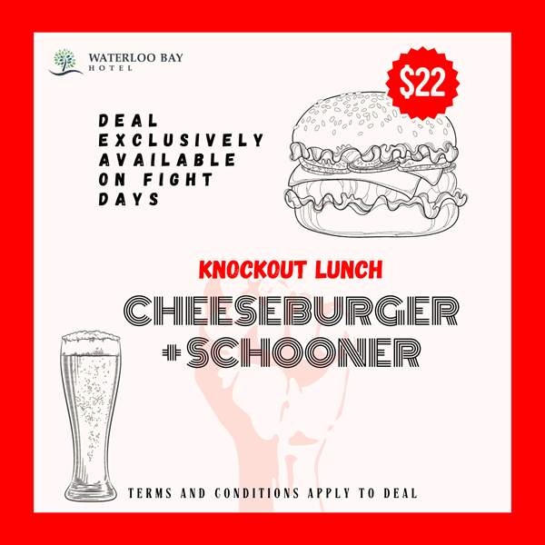 Knockout Lunch - Cheeseburger & Schooner
